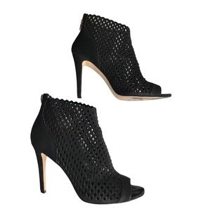 Ivanka Trump Didia Cutout Suede Bootie Black - Size 11 M